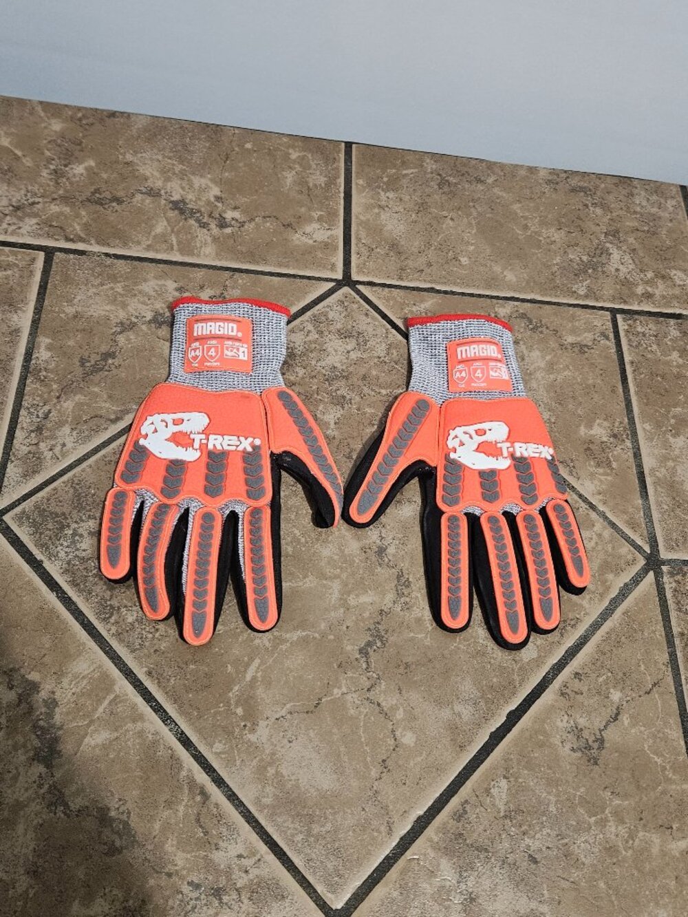 Marid T Rex General Purpose Touch Screen Impact Gloves ANSI A4 Cut Rating